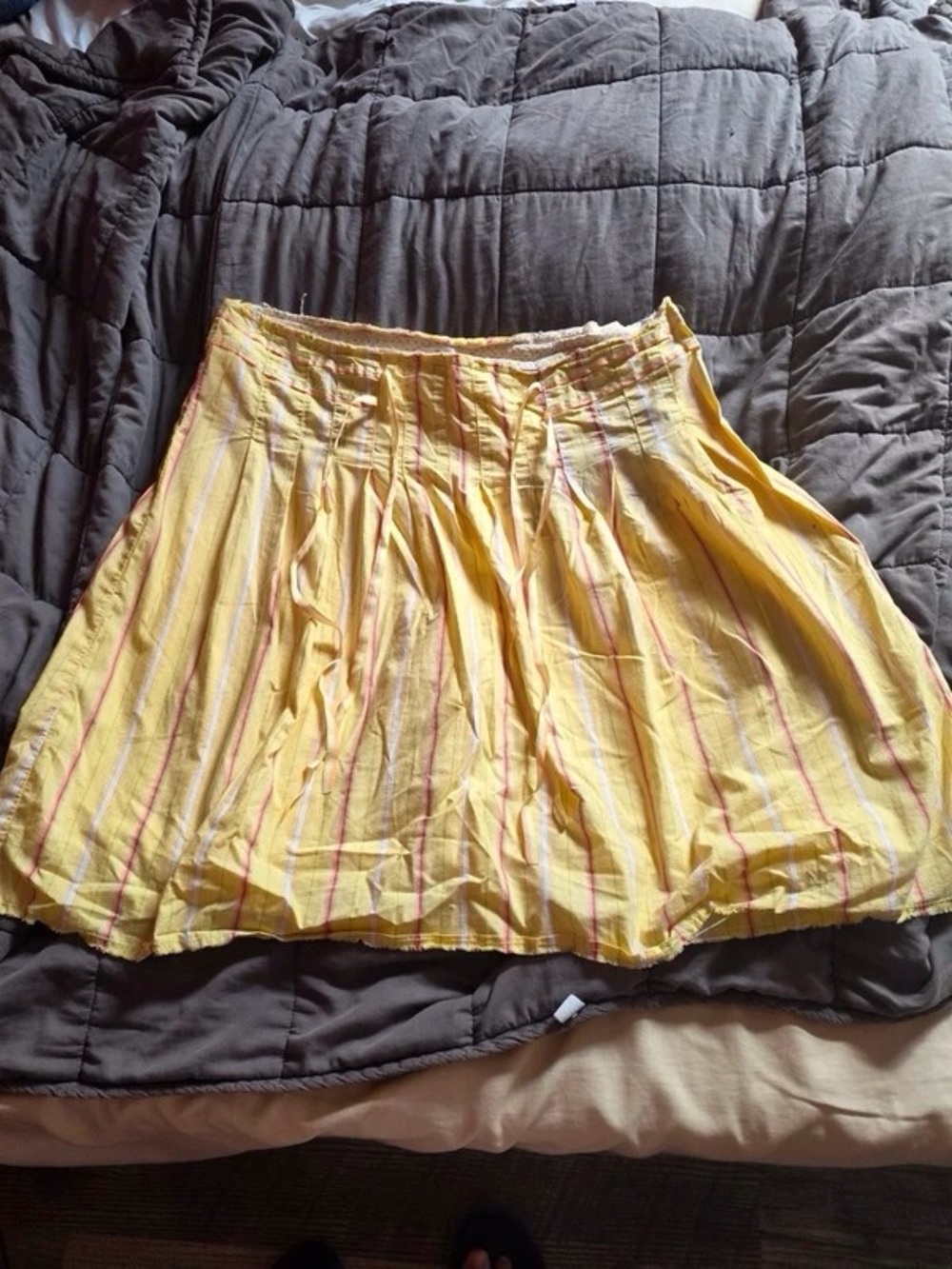 Yellow Striped Women’s Skirt - Lightweight Summer Style